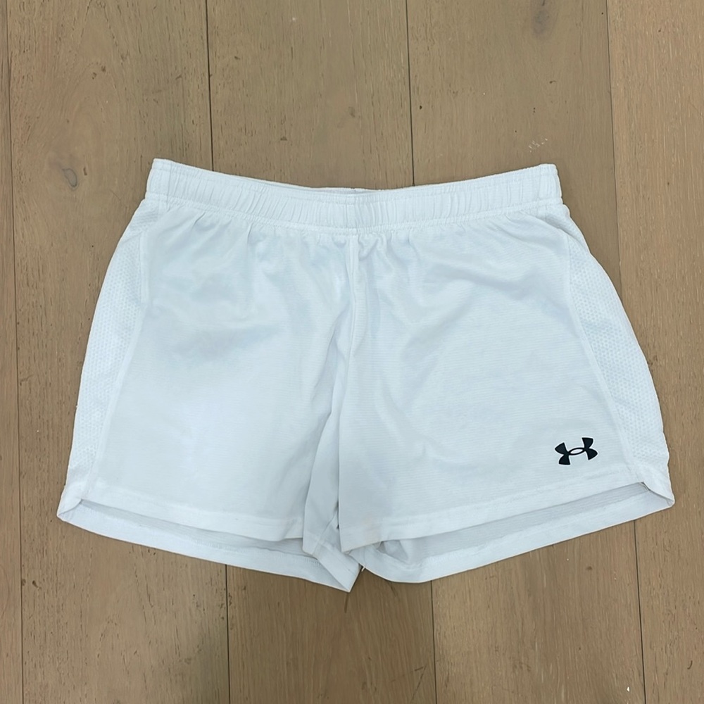 white under armour soccer shorts